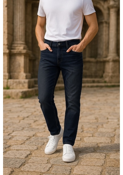 Cedy Denim Xcedy Premium Yüksek Kalite Erkek Klasik 5 Cep Yüksek Bel Regularfit Esnek Boru Paça Pantolon Lacıvert