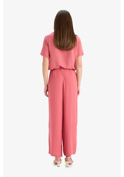 Defacto Culotte Geniş Paça Krinkıl Viskon Kapri C9565ax25smbr275 Bordo