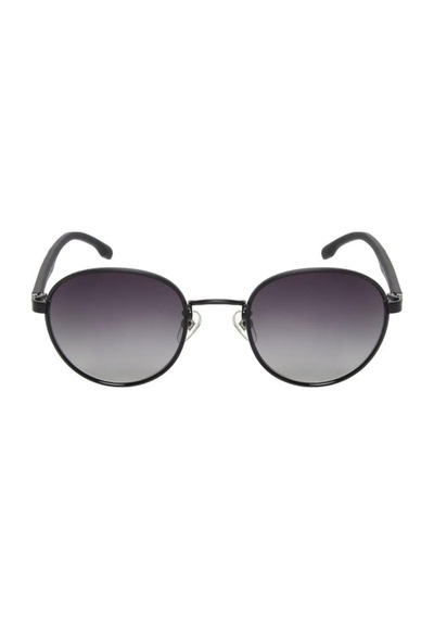 Ferfarani Ff 1398 345p 52 Unisex Oval Siyah Metal Güneş Gözlüğü Siyah