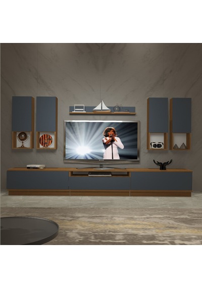Decoraktiv Trendstyle 8das Mdf Tv Ünitesi Tv Sehpası Ceviz - Antrasit