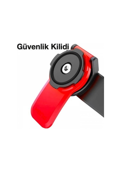 Coofbe Güvenlik Kilitli 3m Yapıştıcı Motosiklet Bisiklet Gidon Telefon Tutucu Çok Renkli