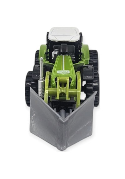 Farm Mini Oyuncak Traktör - 14 Cm Kar Küreme Ve Dozer Bıçaklı Çiftlik Aracı