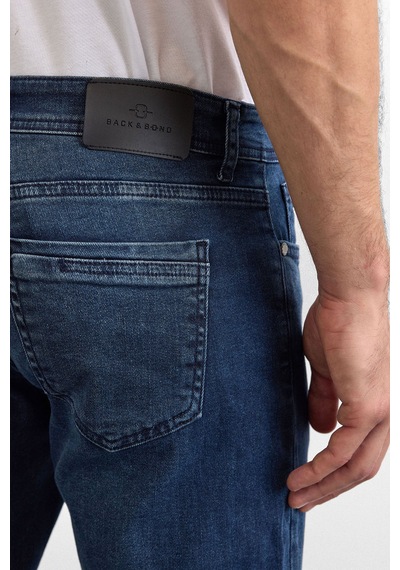 Backandbond Lacivert Slim Fit Denim Pantolon Çok Renkli