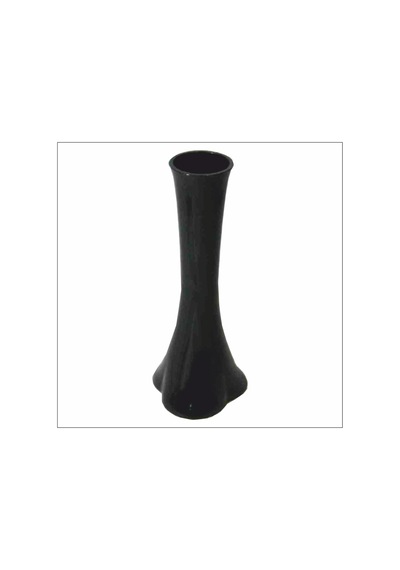 60 Cm Uzun Siyah Fil Ayağı Cam Vazo