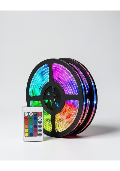 5 Metre Şerit Led Rgb Işıklı Kumandalı Güç Adaptörü Her Ortama Uygun 51886606