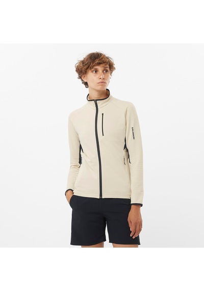 Salomon Essentıal Lıghtwarm Kadın Tam Fermuar Polar Raıny Day Lc2225200 Bej