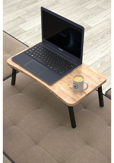 Laptop Sehpası Kahvaltı Masası Çalışma Sehpası Çam 1136