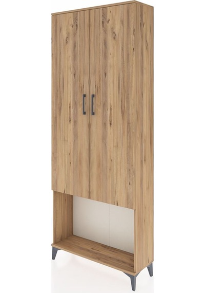 Arges Dolap 4 Raflı 2 Kapaklı 88x30x221 Çam-çam Çam