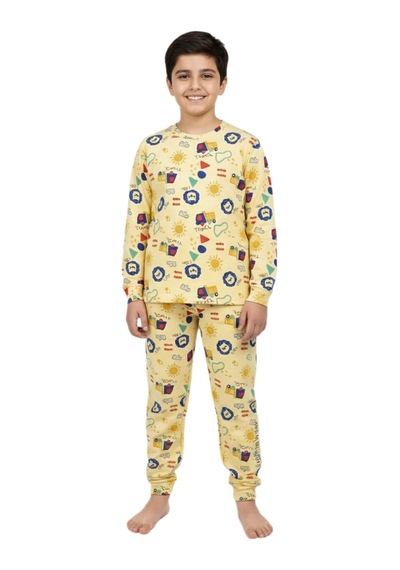 Baglan Erkek Çocuk Baskılı Pijama Takım Bgl-st05257 Sarı