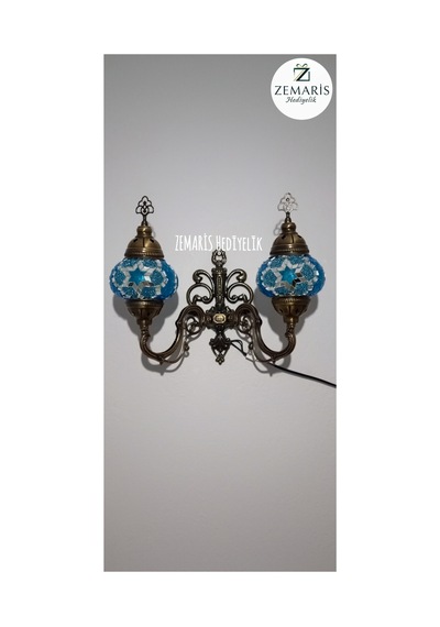 Çiftli Aplik Mavi - 770682524 Mavi