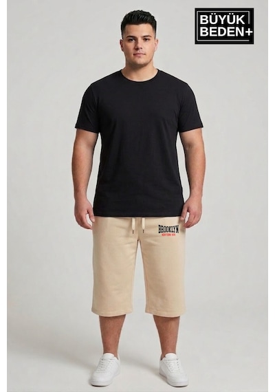 Süperlife Büyük Beden Erkek 3xl-6xl Rahat Kalıp Cepli Brooklyn 1970 Baskılı Penye Kapri Şort Spr26bsr591-03 Bej Süperlife Büyük Beden Erkek 3xl-6xl Rahat Kalıp Cepli Brooklyn 1970 Baskılı Penye Kapri Şort Spr26bsr591-03 Bej