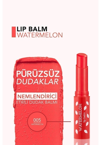 Flormar Lip Balm Meyve Kokulu Renkli Dudak Nemlendiricisi 005 Watermelon
