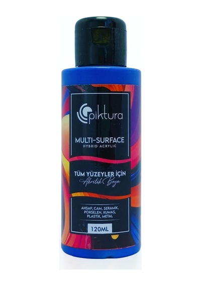 Multi-surface Hibrit Akrilik Boya, 120ml, Su Bazlı, Ahşap Cam Seramik Metal Kumaş Plastik İçin Lacivert