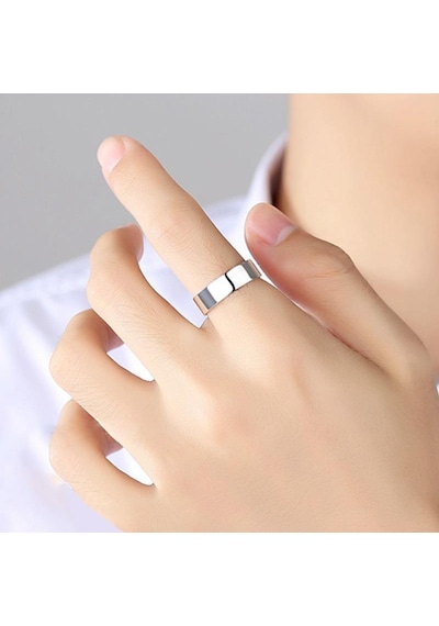 6 Mm Sade Düz Gümüş Alyans Söz Nişan Yüzüğü Al38-2