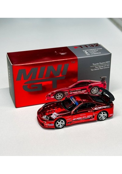 Mini Gt Toyota Supra A80 Top Secret Gt-300 Top Secret Red Chrome 1132 1/64 2026