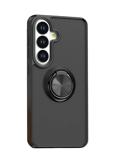 Samsung Galaxy Uyumlu  S26 Plus Montreal Yüzüklü Silikon Kapak - Siyah