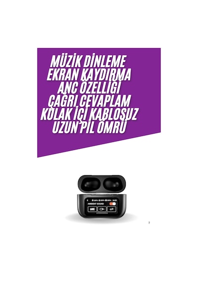 Kablosuz Bluetooth Kulaklık Pro Yeni Nesil Dokunmatik Kontrol Yeni Nesil Çok Renkli