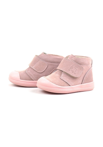 Stella Butik Hakiki Deri Cırtlı Bebek Bot Simli Beyaz