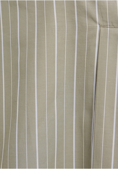 Mavi - Beyaz Çizgili Detaylı Yeşil Bluz 1211226-88069 Yeşil