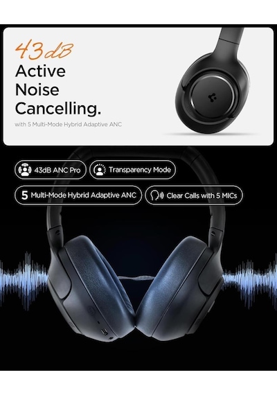 Spigen P10 ASD09691 Bluetooth 5.4 Kulak Üstü Kulaklık