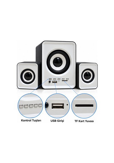 Bluetooth Özellikli Mini Dijital Hoparlör Seti