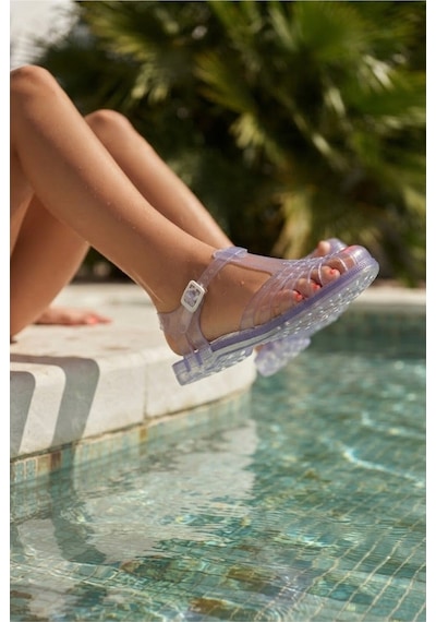 Moda Devrin Şeffaf Kadın Yazlık Rahat Jelli Plaj Sandaleti - Jelly Sandalet Kaymaz Taban Havuz Plaj Deniz Ayakkabısı Beyaz Moda Devrin Şeffaf Kadın Yazlık Rahat Jelli Plaj Sandaleti - Jelly Sandalet Kaymaz Taban Havuz Plaj Deniz Ayakkabısı Beyaz