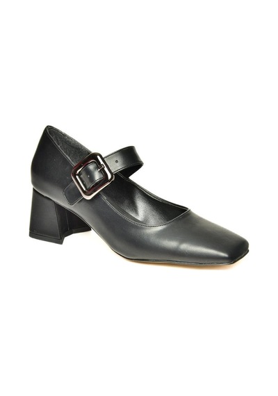 Fox Shoes T569613209 Siyah Kalın Topuklu Kadın Ayakkabı Siyah
