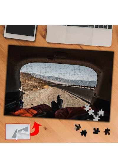 Arabada Uyku, Yol Yorgunluk 240 Parça Puzzle Yapboz Tablo-p3570