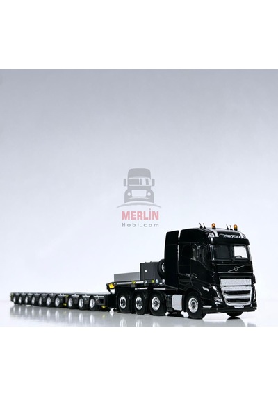 1/50 Volvo Fh5 8x4 750hp + Low Loader 10 Aks -broshuıs - Lowbed