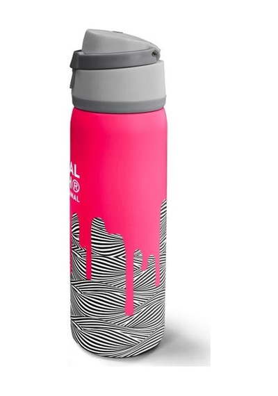 Coral High Kids Pembe Siyah Beyaz Desenli Pipetli Ve Direkt İçim Çelik Termos 800 Ml 38539 Çok Renkli
