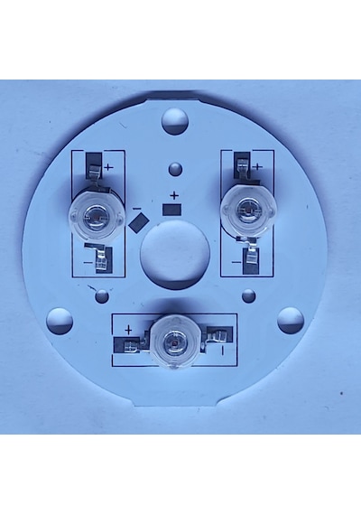 Tek Renk Yuvarlak 3 Lü Power Led 44Mm Led Bar Pcb