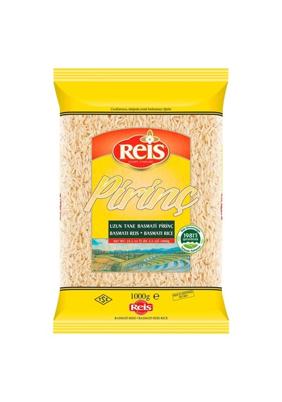 Reis Basmati Pirinç 1 Kg - İnce Uzun Taneli, Tane Tane Pişen Pirinç 4'li Avantaj Paketi - 4 Ade Tarı