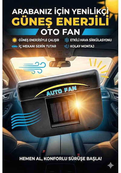 Auto Cool Güneş Enerjisiyle Çalışan Araç İçi Soğutucu Standart