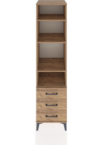 Hyperion Dolap 4 Raflı 3 Çekmeceli 44x44x182 Çam-çam Çam