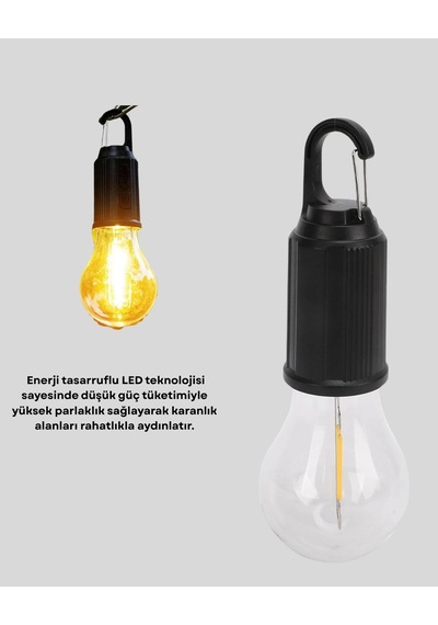 Şarjlı Kancalı Led Lamba Kamp, Balkon Ve Acil Durum Işığı 14181971