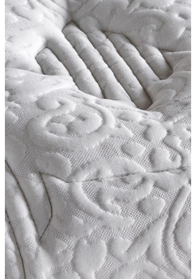 Line Visco Yatak 100x200 Cm Tek Kişilik 28 Cm Visco Süngerli Yaylı Lüks Yatak Orta Sert Krem Kumaş