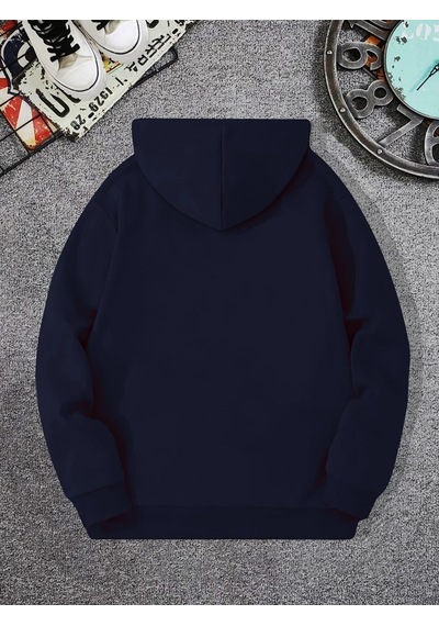 Uyguntarz İmza Baskılı Oversize Sweatshirt Lacivert