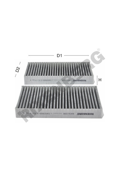 Bmw F45-f48 X1, 2014-2015 Karbon Polen Fıltre Rxc6100k 64119321875 Cuk23005-2 Cuk23015-2 Lak1156s