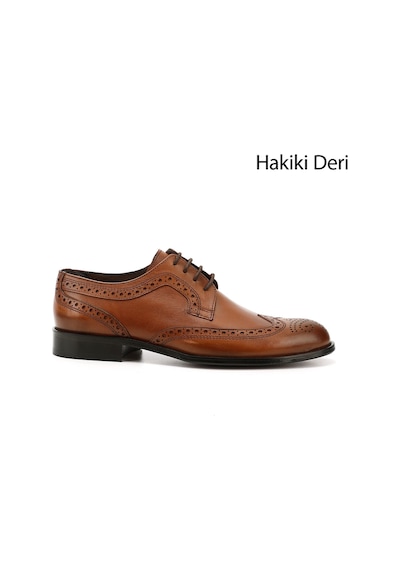 Gönderi(R) Gönderi R Taba Antik Bağcıklı Kösele Taban Hakiki Deri Klasik Ayakkabı taba