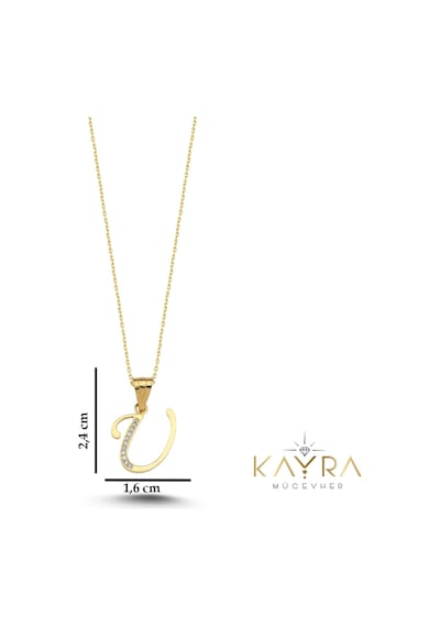 U Harfi Altın Kolye Bm47