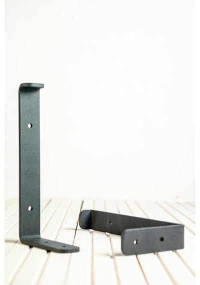 Dekoratif Metal Siyah Raf Ayağı (4'lü Set)