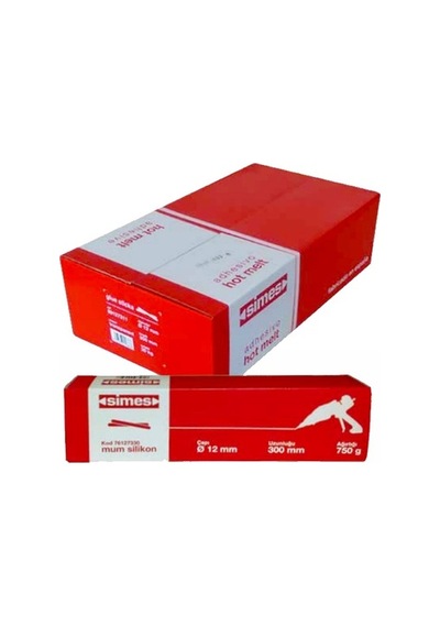 Simes Mum Silikon Şeffaf,Kırmızı,Beyaz, Siyah 12*300Mm 1 Kg 34Ad