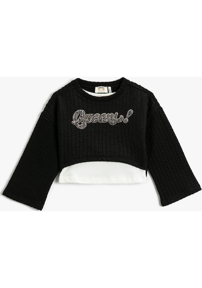 Koton Crop Sweatshirt Uzun Geniş Kollu Renk Kontrastlı Bisiklet Yaka Siyah 3wkg10484ak 3WKG10484AK999 Siyah Koton Crop Sweatshirt Uzun Geniş Kollu Renk Kontrastlı Bisiklet Yaka Siyah 3wkg10484ak 3WKG10484AK999 Siyah