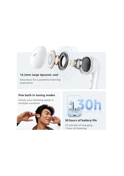 Xiaomi Redmi Buds 6 Aktif Bluetooth Kulaklık 30 Saat Uzun Pil Ömrü 5 Ayar Modu Kablosuz Kulaklık