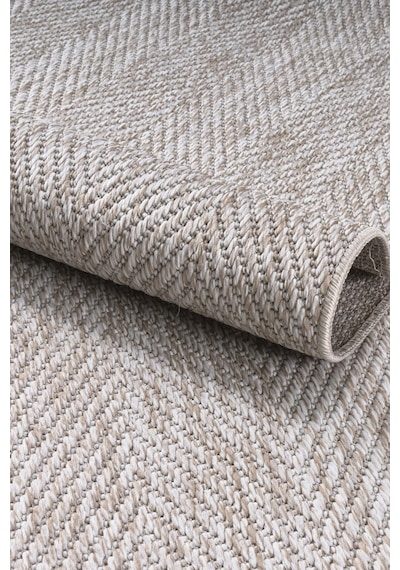 Berena Naturel Jüt Halı Örme Kilim Sisal Hasır Halı Mutfak Balkon Halısı Krem-80x150