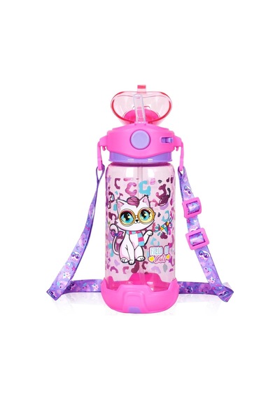 Dream Vest Gözlüklü Kedi Şeffaf Matara 650 Ml. K