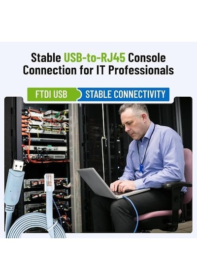 A-5238a Usb Cisco Konsol Consol Rj45 Ch340 Kablosu - 1.8 M