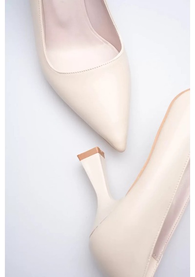 Trendella Bej Topuklu Kadın Stiletto Tr20ms02c Siyah