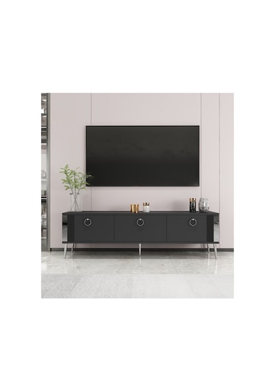 Terra 150 Cm Tv Ünitesi Tv Sehpası Antrasit-gümüş Antrasit-gümüş