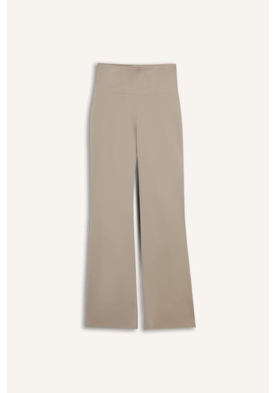Defacto Yumuşak Dokulu İspanyol Paça Pantolon-fall İn Love Loungewear F7872ax25wnbg691 Bej